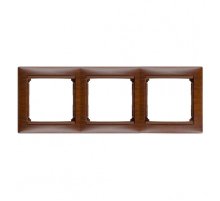 Рамка 3-постовая Legrand Valena тонированное дерево 770313