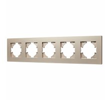 Рамка на 5 постов пластиковая Arlight FRM-PERIO-PL-5-GD 049765