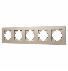 Рамка на 5 постов пластиковая Arlight FRM-PERIO-PL-5-GD 049765