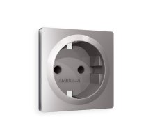 Лицевая панель для розетки с/з и шторками Ambrella Volt Alfa AP5070