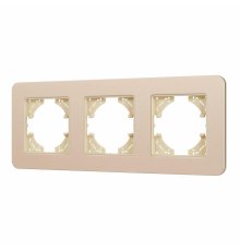 Рамка на 3 поста алюминиевая Arlight FRM-AKIRY-SFAL-3-GD 049742