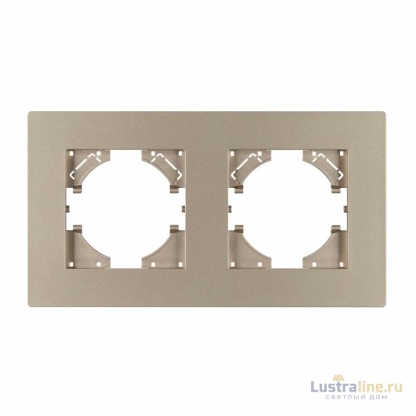 Рамка на 2 поста пластиковая Arlight FRM-PERIO-PL-2-GD 049753