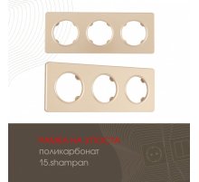 Рамка трехместная Arte Milano 502.15-3.shampan