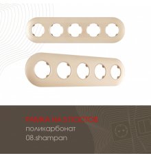 Рамка пятиместная Arte Milano 502.08-5.shampan