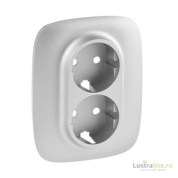 Лицевая панель Legrand Valena Allure розетки с/з алюминий 754957