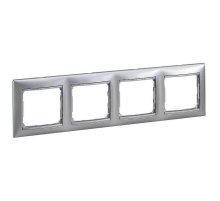 Рамка 4-постовая Legrand Valena алюминий 770154