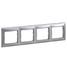 Рамка 4-постовая Legrand Valena алюминий 770154