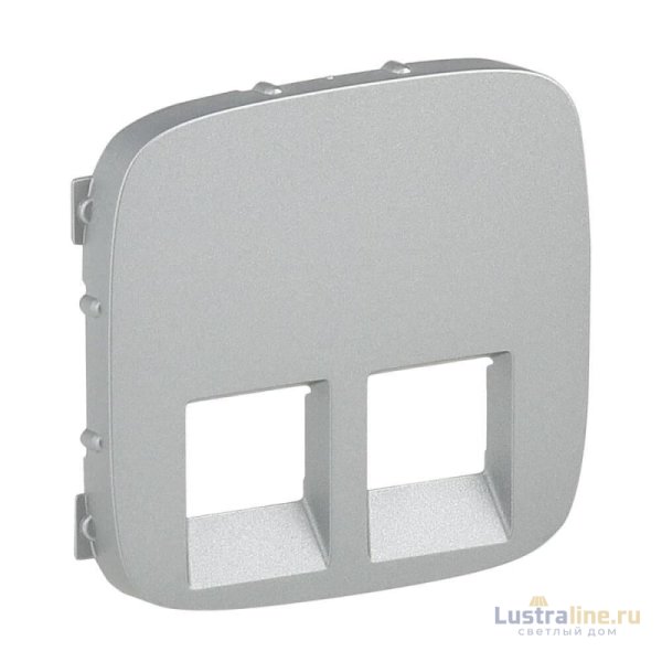 Лицевая панель Legrand Valena Allure розетки телефонной RJ-11/Ethernet RJ-45 алюминий 755427