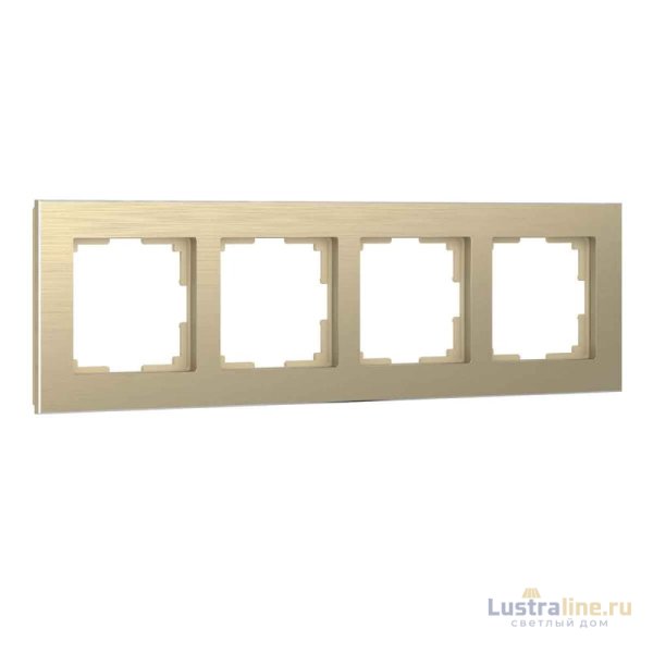 Рамка Werkel Aluminium на 4 поста шампань алюминий W0021711 4690389158162