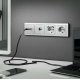 Накладка для розетки USB Werkel cеребряный рифленый W1179509 4690389159848
