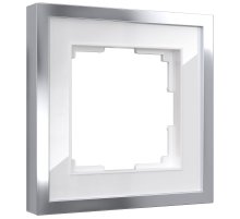 Рамка на 1 пост Werkel Baguette белый-серебро 4690389185724 W0012850 a060227