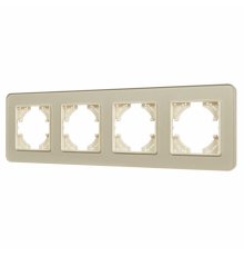 Рамка на 4 поста стеклянная Arlight FRM-OMALI-GS-4-GD 049703