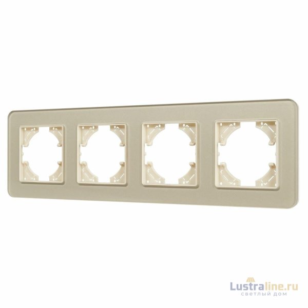 Рамка на 4 поста стеклянная Arlight FRM-OMALI-GS-4-GD 049703