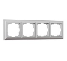 Рамка Werkel Fiore на 4 поста серебряный W0042206 4690389160431