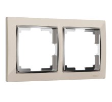 Рамка на 2 поста Werkel Snabb слоновая кость/хром W0021903 4690389160752