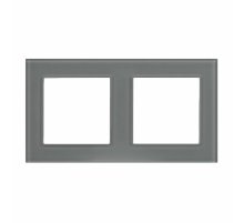 Рамка на 2 поста Arlight FRM-GLARE-GS-2-GR 043798