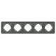 Рамка на 5 постов стеклянная Arlight FRM-OMALI-SFGS-5-GR 049722