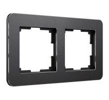 Рамка на 2 поста Werkel Platinum черный алюминий 4690389184451 W0022608