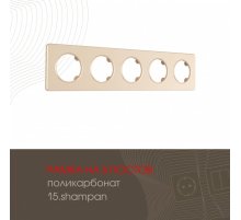 Рамка пятиместная Arte Milano 502.15-5.shampan