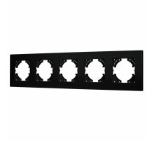 Рамка на 5 постов пластиковая Arlight FRM-PERIO-PL-5-BK 049763