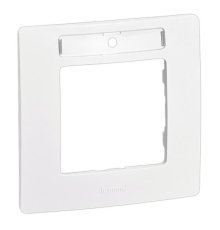 Рамка 1-постовая Legrand Etika с держателем для маркировки белая 672506