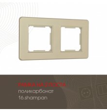 Рамка двухместная Arte Milano 502.16-2.shampan