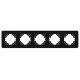 Рамка на 5 постов стеклянная Arlight FRM-OMALI-SFGS-5-BK 049721