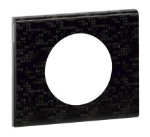 Рамка 1-постовая Legrand Celiane кожа блэк пиксел 069451
