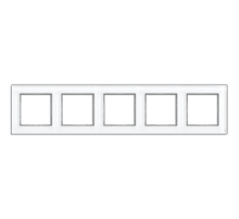 Рамка пятиместная Jung AC585GLWW Рамка пятиместная Jung AC585GLWW