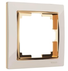 Рамка на 1 пост Werkel Snabb слоновая кость/золото W0011932 4690389160691
