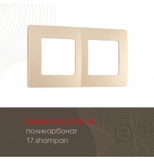 Рамка двухместная Arte Milano 517.17-2.shampan