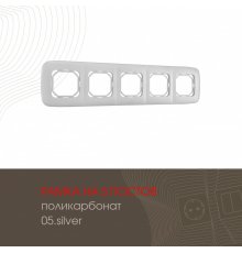 Рамка пятиместная Arte Milano 505.05-5.silver