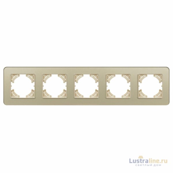 Рамка на 5 постов стеклянная Arlight FRM-OMALI-SFGS-5-GD 049723