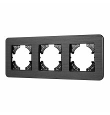 Рамка на 3 поста алюминиевая Arlight FRM-AKIRY-AL-3-BK 049729