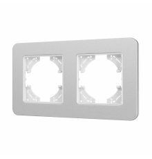 Рамка на 2 поста алюминиевая Arlight FRM-AKIRY-SFAL-2-SR 049737
