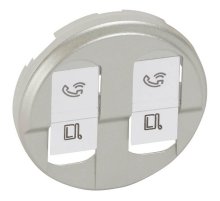 Лицевая панель Legrand Celiane розетки компьютерной 2хRJ45 титановая 068552