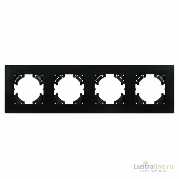 Рамка на 4 поста пластиковая Arlight FRM-PERIO-PL-4-BK 049759