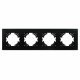 Рамка на 4 поста пластиковая Arlight FRM-PERIO-PL-4-BK 049759