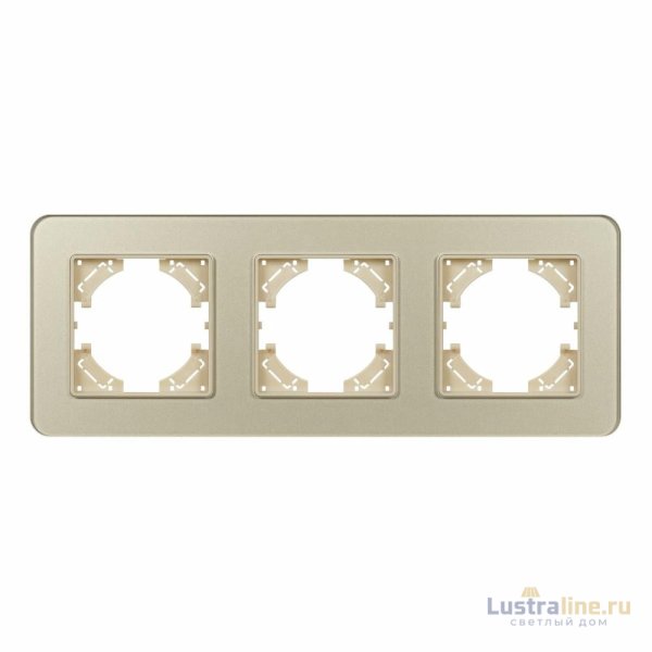 Рамка на 3 поста стеклянная Arlight FRM-OMALI-GS-3-GD 049699