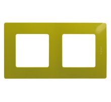 Рамка 2-постовая Legrand Etika зелёный папоротник 672542