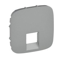 Лицевая панель Legrand Valena Allure розетки телефонной RJ-11/Ethernet RJ-45 алюминий 755417