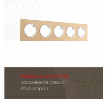Рамка пятиместная Arte Milano 502.01-5.shampan