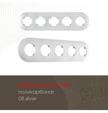 Рамка пятиместная Arte Milano 502.08-5.silver
