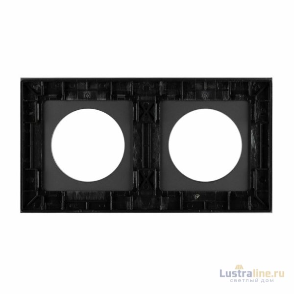 Рамка стеклянная на 2 поста Arlight FRM-GLARE-GC-2-BK 043836