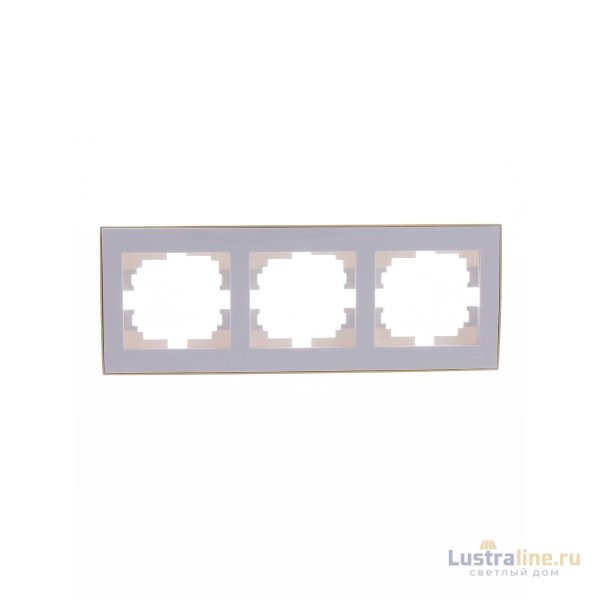 Рамка 3-местная горизонтальная Lezard Rain 703-0226-148