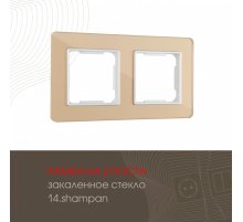 Рамка двухместная Arte Milano 503.14-2.shampan