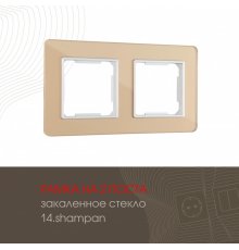 Рамка двухместная Arte Milano 503.14-2.shampan