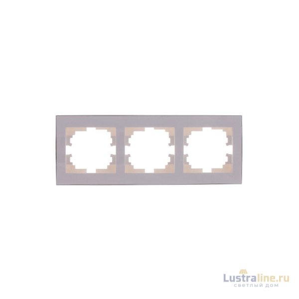 Рамка 3-местная горизонтальная Lezard Rain 703-0225-148
