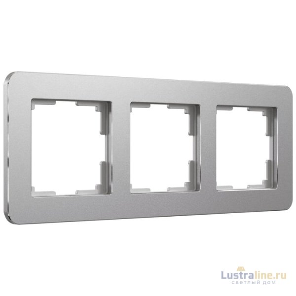 Рамка на 3 поста Werkel Platinum алюминий 4690389184475 W0032606