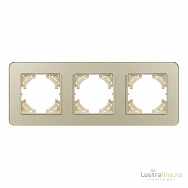 Рамка на 3 поста стеклянная Arlight FRM-OMALI-SFGS-3-GD 049715